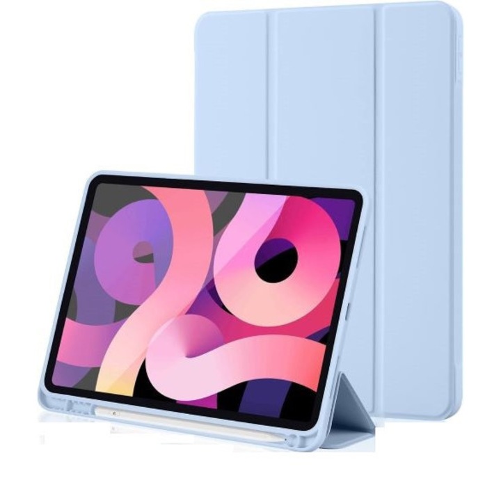 Husa Smart Cover compatibila cu Ipad 11(A16) 2025 11", inchidere magnetica, Rebound Pencil, Albastru, TELGORBCS