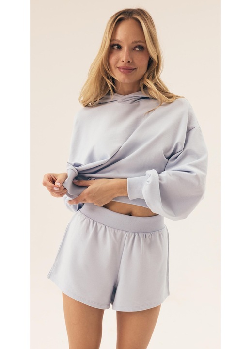 Pantaloni scurti dama Ramu, Esotiq, Bumbac, Albastru deschis