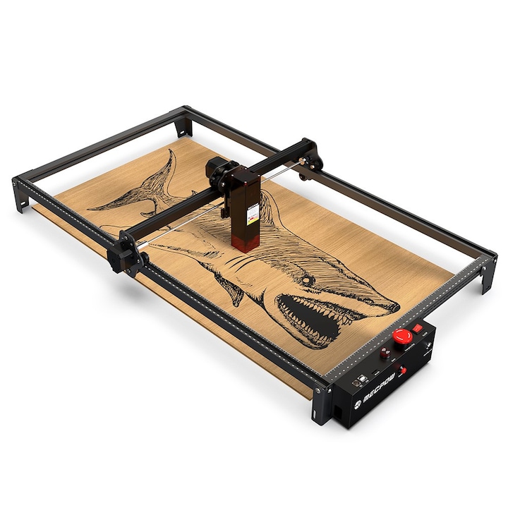 Scule multifunctionale si accesorii, Gravura mai mare, DIY, Bricolaj Electric, Kit de extensie pe axa Y Mecpow pentru Mecpow X3, X3 Pro gravare, zona extinsa 400x750mm, accesorii incluse, aliaj de aluminiu de inalta rezistenta, negru