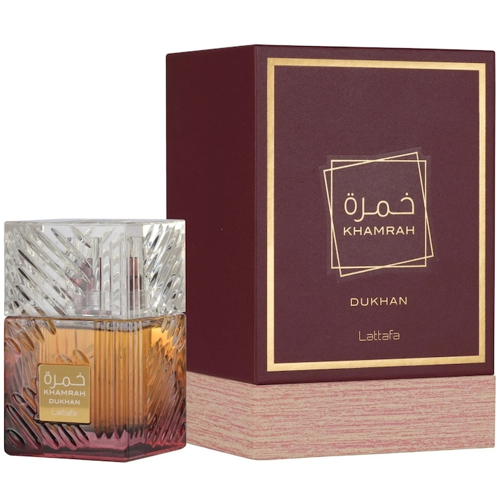 Apa de parfum Lattafa Khamrah Dukhan Unisex, 100 ml