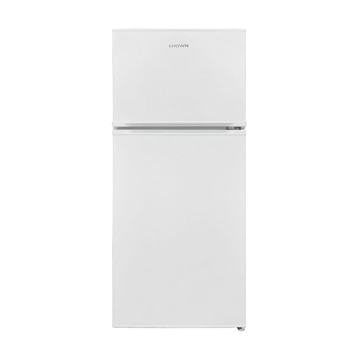 Frigider cu 2 usi Crown GN 2303E, Racire statica, Dezghetare automata, Usi reversibile, H 122 cm, 168 l, Clasa E, Alb