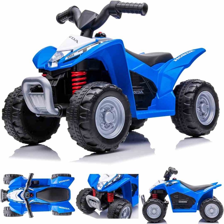 Quad electric pentru copii Honda TRX, 30W, albastru, set complet