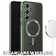 Husa pentru Samsung Galaxy A17 5G / A17 4G DaDen® MagSafe Luxury, Camera védelem, Ultra védelem, Átlátszó világoszöld szegéllyel
