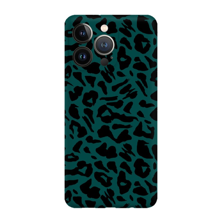 Husa pentru Telefon Apple iPhone 13 Pro, Silicon Caz mat, Pantera, Verde inchis, Etui telefon mat, [TIF 13E]