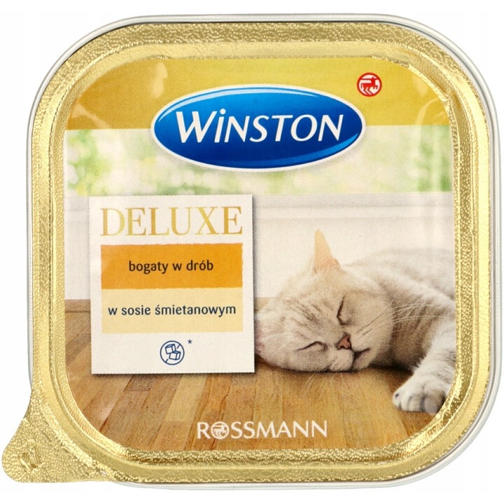 Hrana umeda pentru pisici, Winston, cu curcan in sos de smantana, 100 g