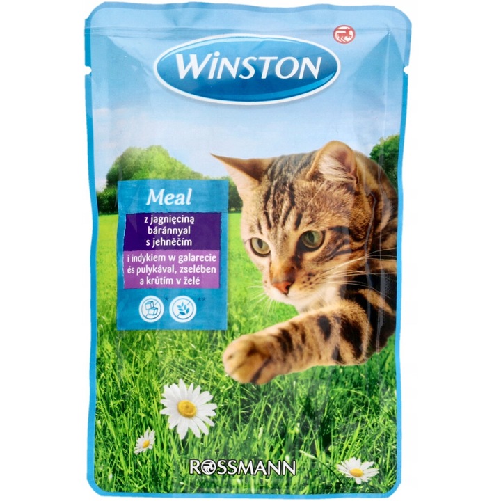 Hrana umeda pentru pisici, cu miel si curcan, Winston, 100 g