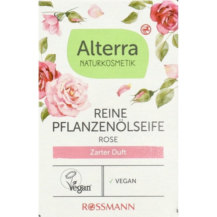 Растителен сапун с екстракт от розов цвят, ALTERRA, 100 г