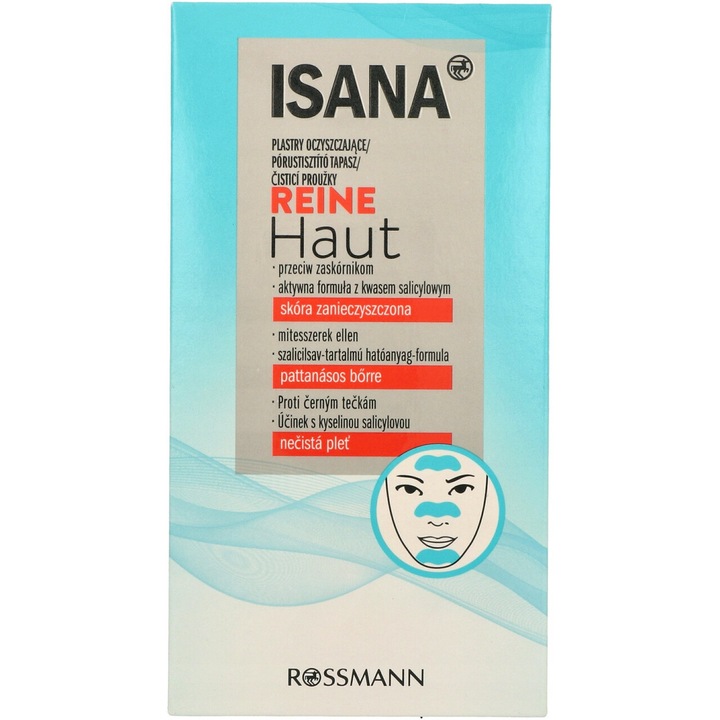 Plasturi pentru fata Isana, set 3 bucati, actiune curatare, antibacterian