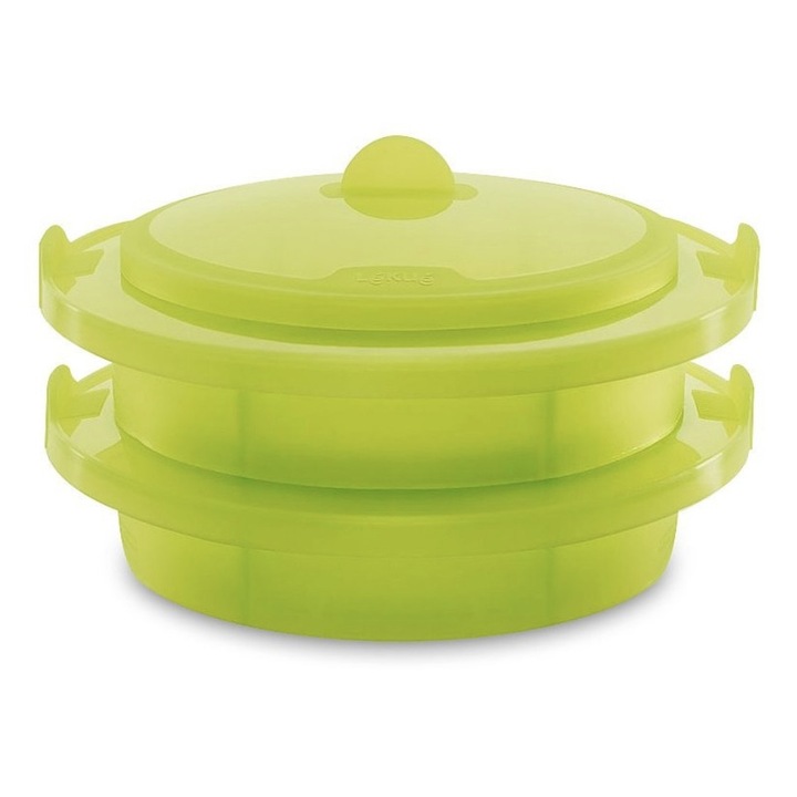 Accesoriu pentru Gatit cu Aburi Lekue cu doua niveluri 24-26 cm/verde