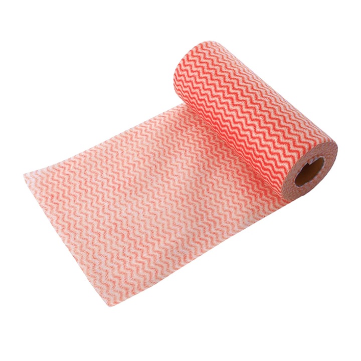Laveta de unica folosinta pentru bucatarie, material netesut, absorbanta, utilizare uscata si umeda, rola