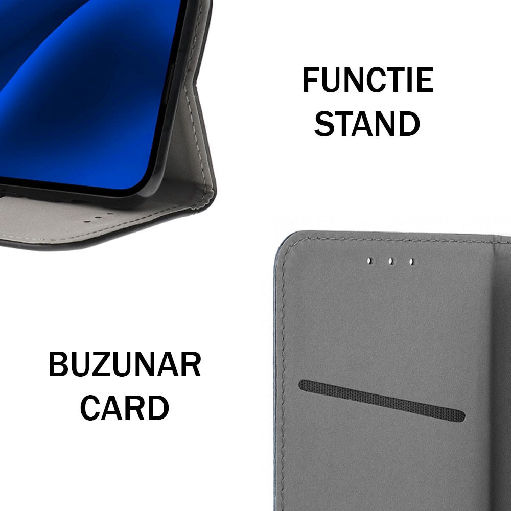 Husa pentru Samsung Galaxy S26 Ultra, PU Casual Book, Buzunar card, Inchidere magnetica, Functie stand / suport, Decupaj difuzor apeluri, Acoperire completa 360 de grade, Protectie fata-spate, Tip carte, Albastru