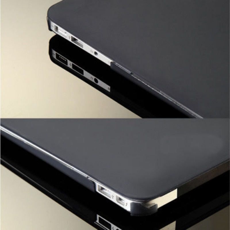 Husa laptop, neagra, 13.3 inch, pentru MacBook Air A1932, A2179, A2337, cu compartiment interior si exterior, din PVC