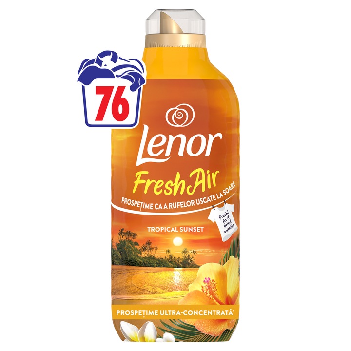 Balsam de rufe Lenor Fresh Air Tropical Sunset, 1.064L, 76 spalari