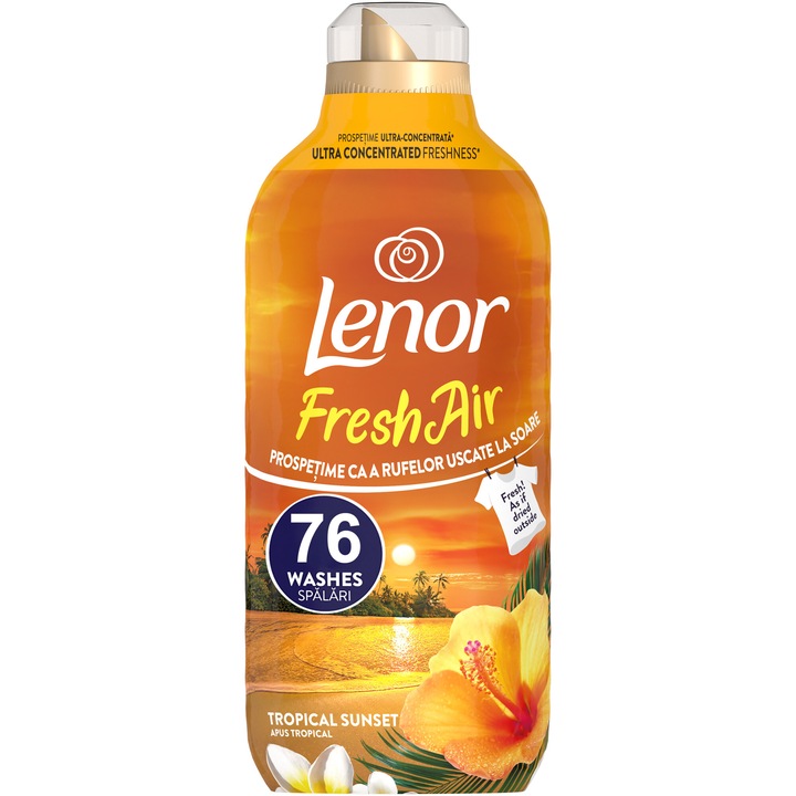 Омекотител Lenor Fresh Air Tropical Sunset, 1.064 л, 76 пранета