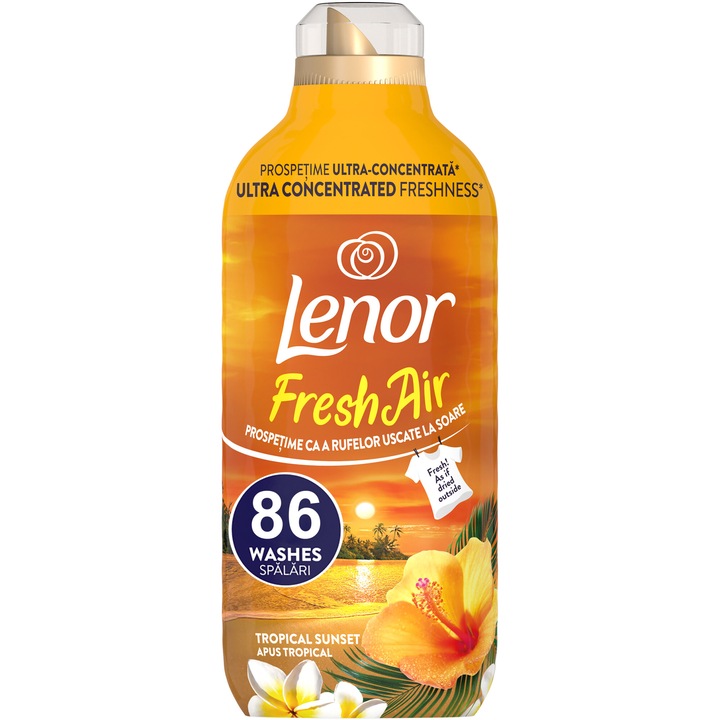 Омекотител Lenor Fresh Air Tropical Sunset, 1.204 л, 86 пранета