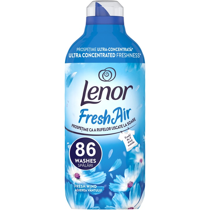 Омекотител Lenor Fresh Air Fresh Wind, 1.204 л, 86 пранета