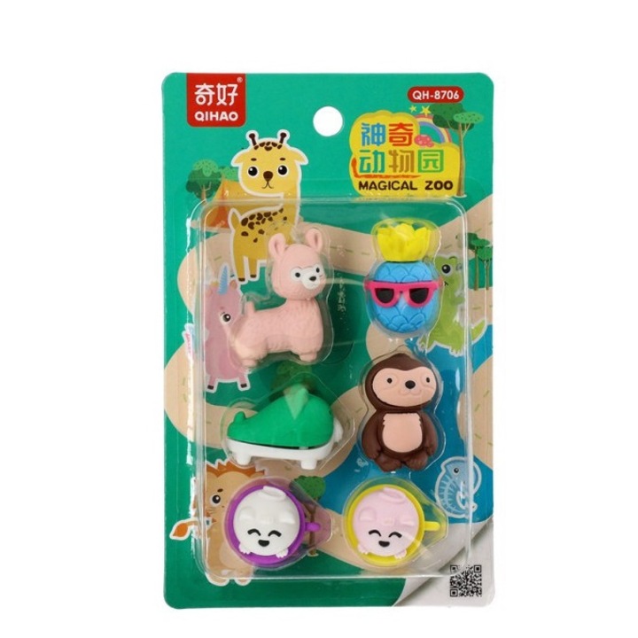 Set gume de sters DIY ZOO MAGIC