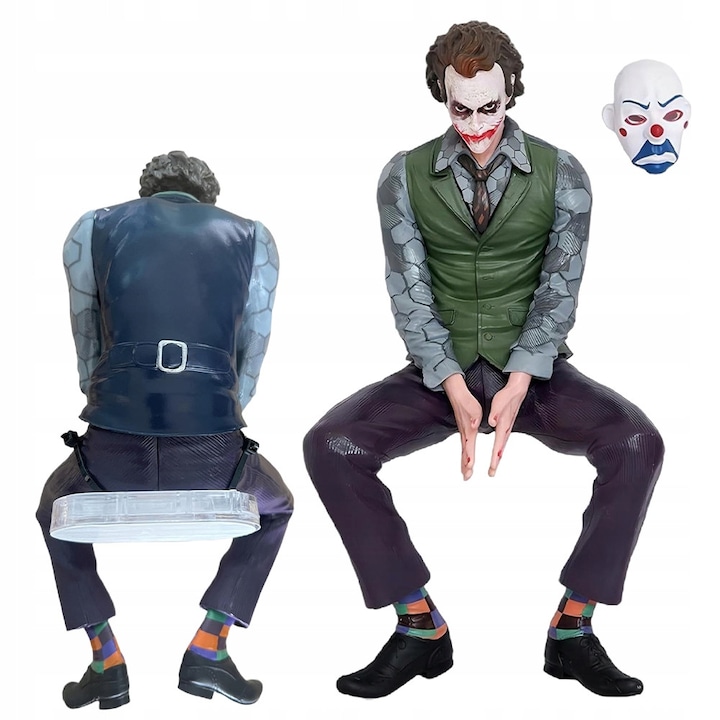Joker figura, lynker, 27 cm, maszkkal és talppal, asztalra vagy polcra helyezhető