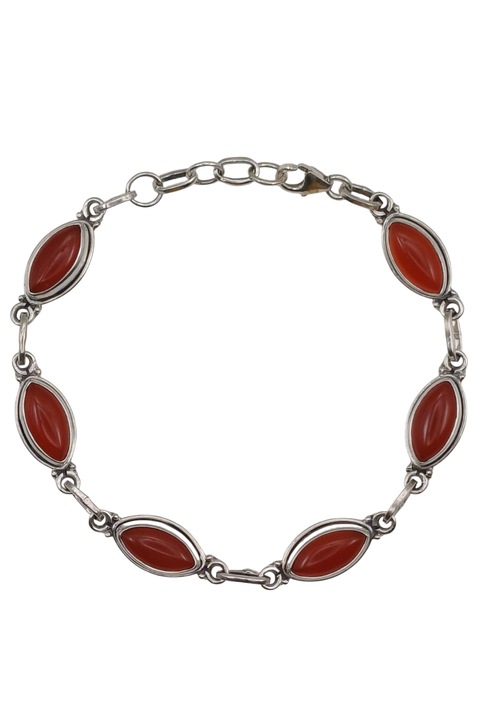 Bratara din argint 925 TSR cu pietre carneol model 1MZS6