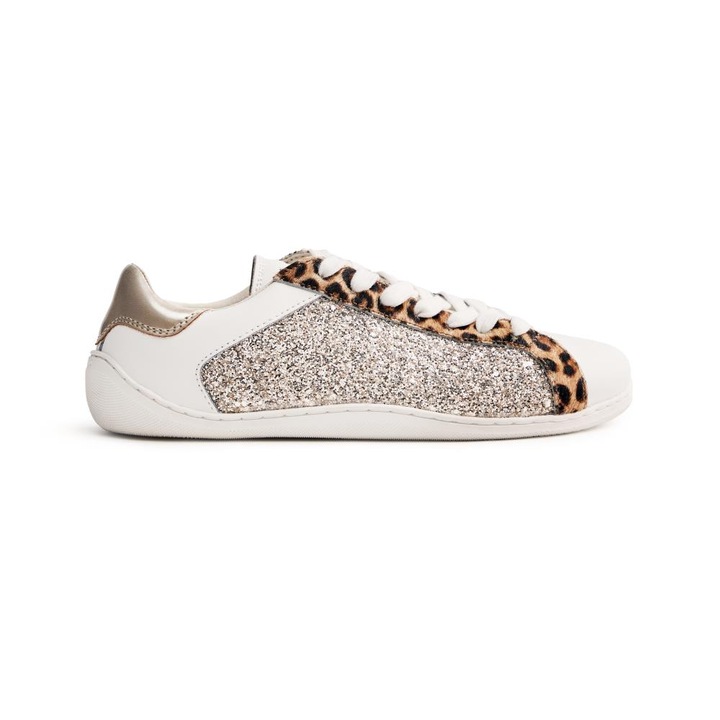 Gioseppo, Pantofi sport de piele cu aspect stralucitor Barefoot, Auriu