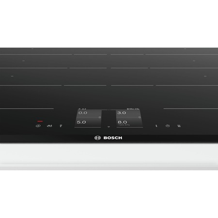 Plita incorporabila Bosch PXY875KW1E, Inductie, 4 zone de gatit, Touch control, 80 cm, Negru