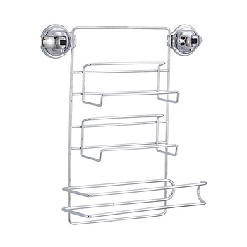 Suport Earl cu ventuze pentru bucatarie, Inox, 30 x 23 x 8 cm, sustinere 6 kg, Feca, Suport Earl cu ventuze pentru bucatarie, Inox, 30 x 23 x 8 cm, sustinere 6 kg, Feca,