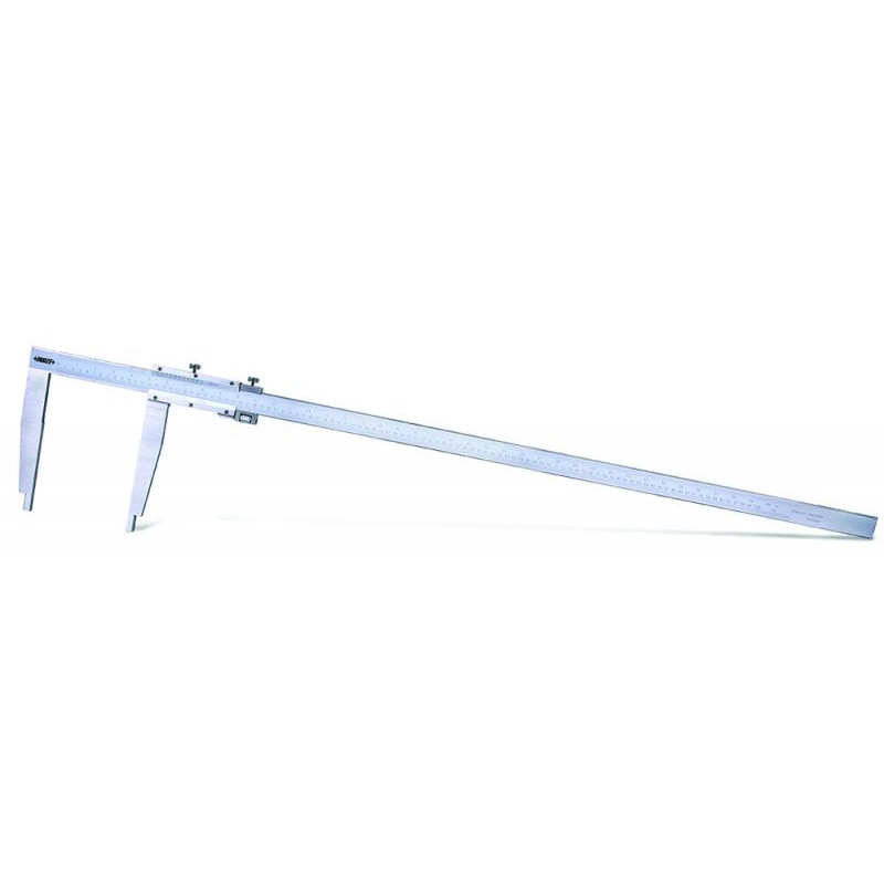 Subler mecanic cu scala de 0-500 marca Insize pentru exterior si interior, cu varfuri lung si reglaj fin