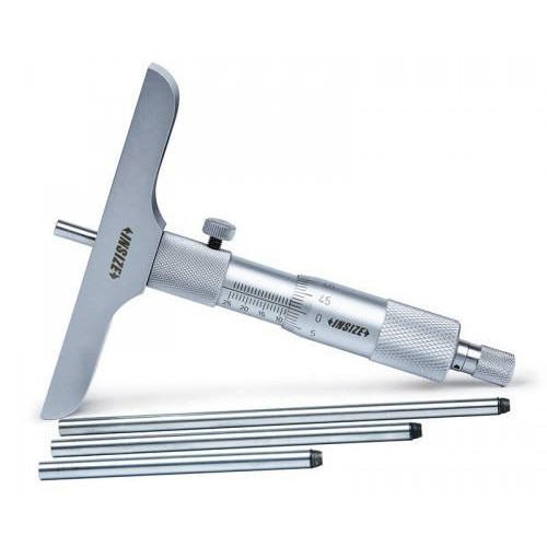 Micrometru mecanic de adancime Insize cu talpa si scala de 0-150 mm