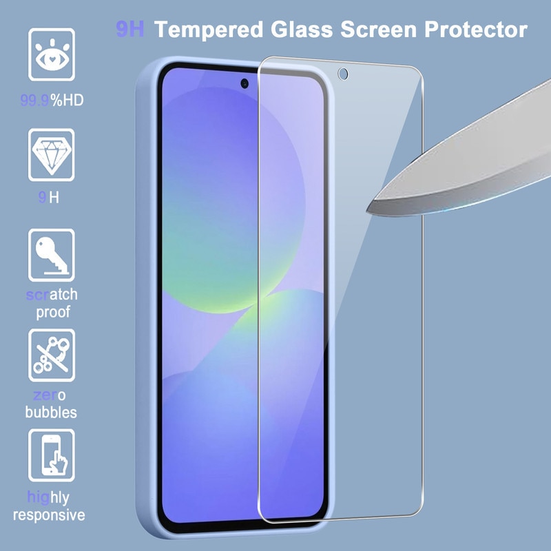Set husa/2 folii protectie ecran/2 folii pentru camera, TPU/Sticla securizata, compatibil cu Samsung Galaxy A36 5G, violet