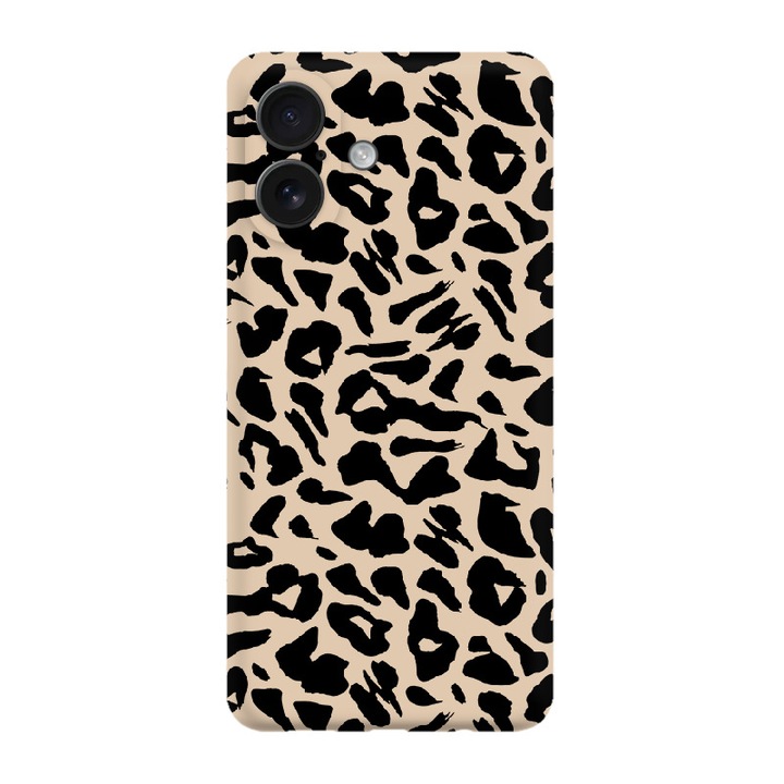 Husa pentru Telefon Apple iPhone 16, Silicon Caz mat, Pantera, Caramel, Etui telefon mat, [TIF 13E]