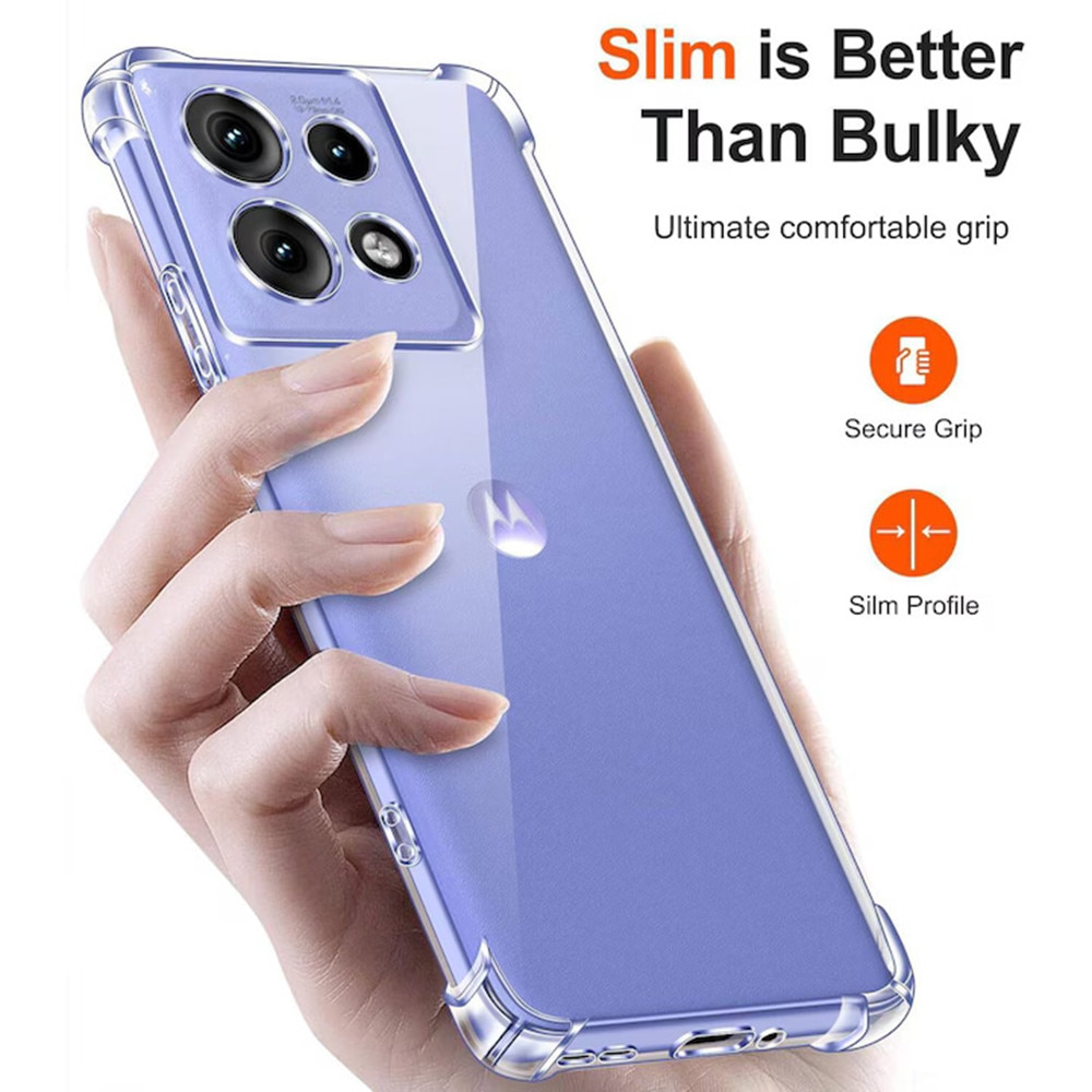 Husa antisoc pentru Motorola Moto G15 / G15 Power, Accesorio Shockproof Silicone, Transparent