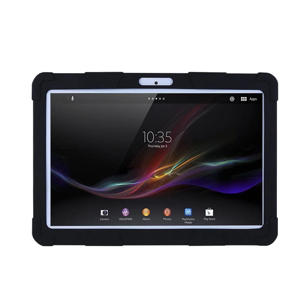 Husa universala tableta YANYXR 10-10.1 inch silicon alb 24x17x1.3cm