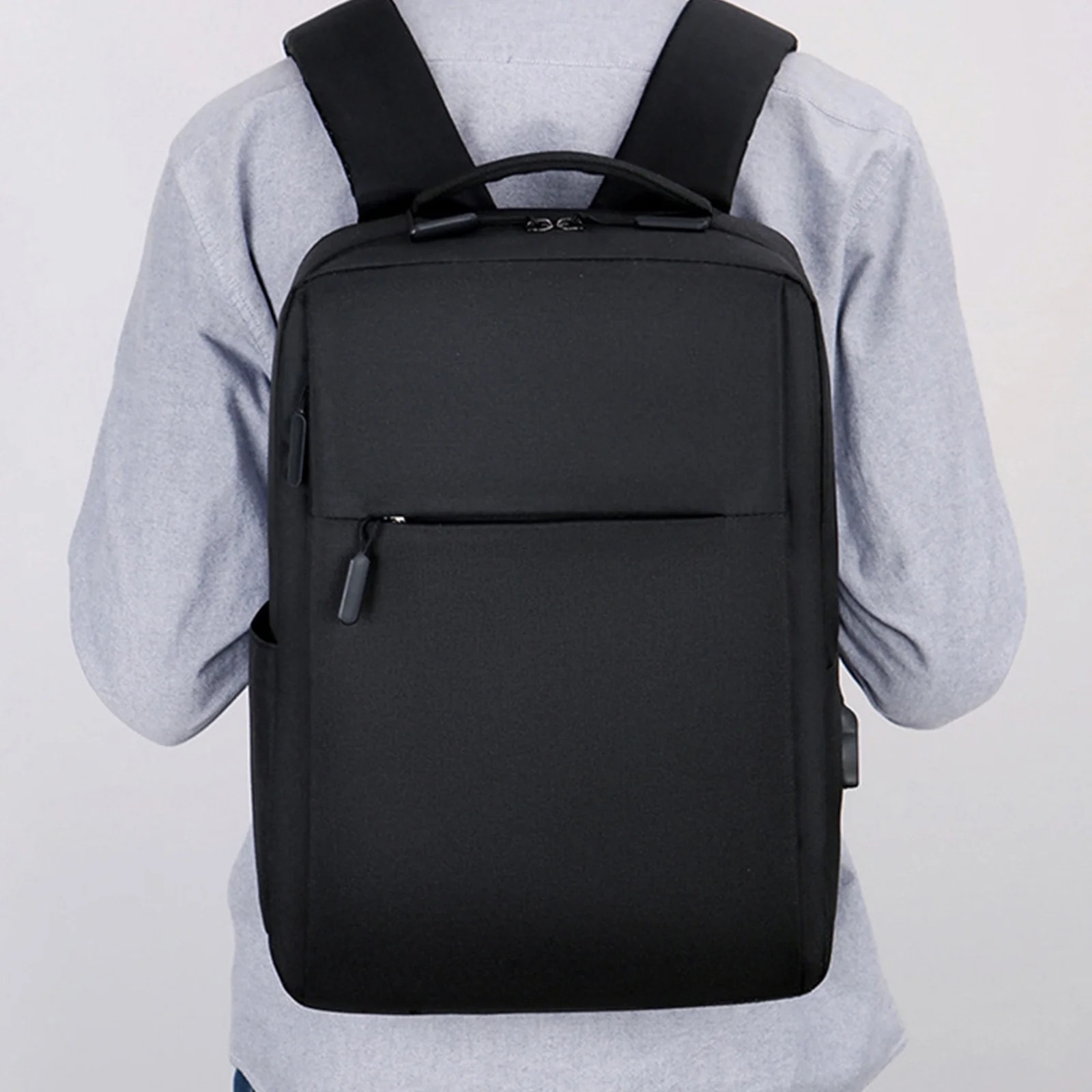Rucsac business cu port USB, negru, 41x29x12cm
