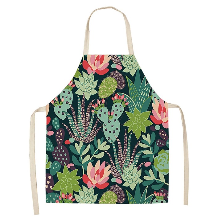 Sort de bucatarie YANYXR cactus verde impermeabil 70x85cm