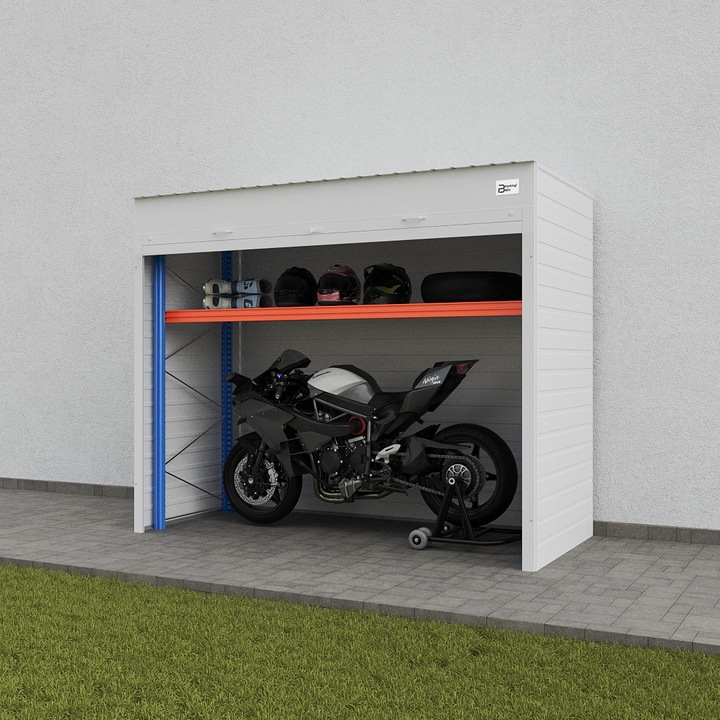 Dulap depozitare motocicleta GARDEN MOTOBOX L2500xH2300xA1200 ALB