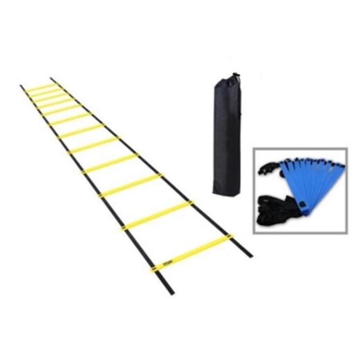 Torna edzőlétra, 12 fokos, sárga, 52x6m, a szett tartalmazza