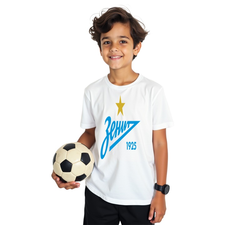 Tricou Sportiv copii Schalke 04 FC, Alb