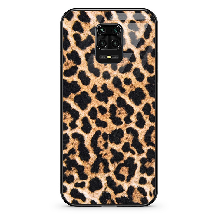 Husa din sticla imprimata pentru Telefon Xiaomi Redmi Note 9S, Tema Pantera, [TIF 48A]