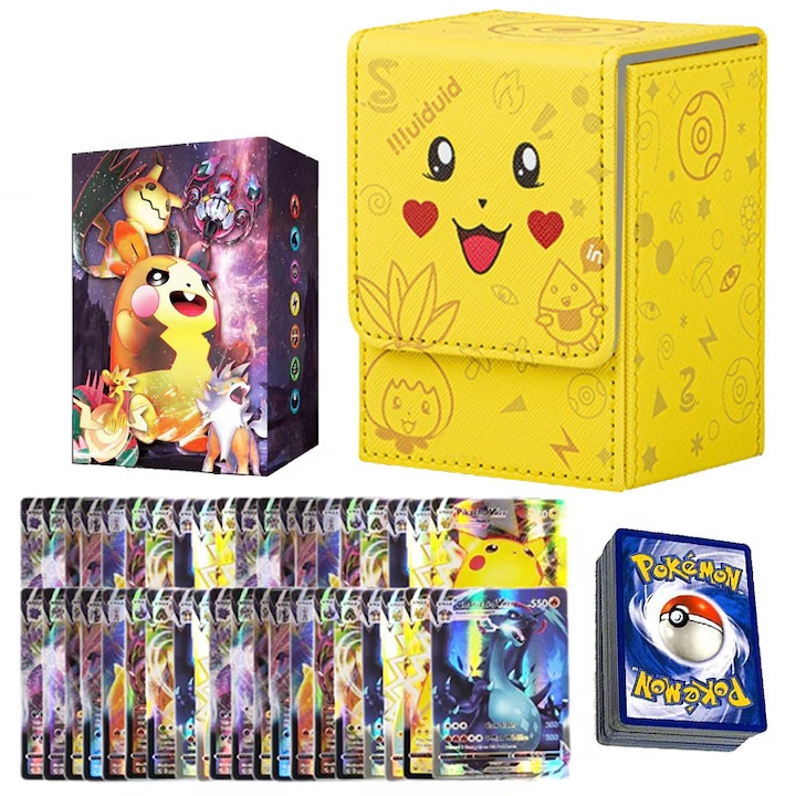 Комплект калъф за карти за игра Duoqu, магнитни, 100 карти, водоустойчиви, 2.0