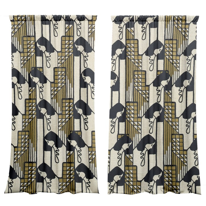 Комплект завеси SOWE, 2 x 148 см, полиестер, многоцветен