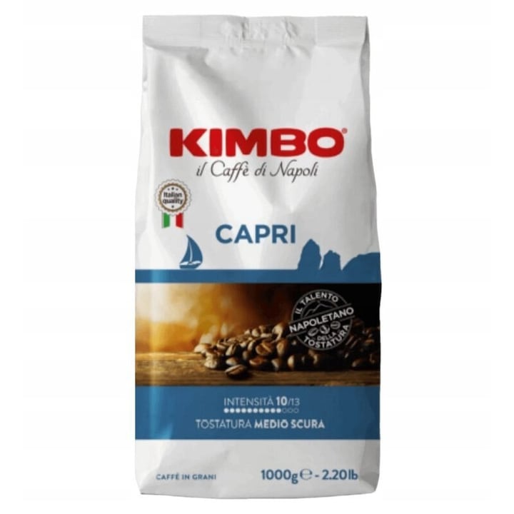 Cafea boabe, Kimbo Capri, Arabica si Robusta, 1kg, intensa, aromata