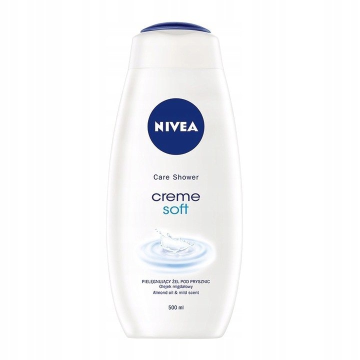 Nivea Creme Soft tusfürdő, mandulaolajjal, 500ml, biológiailag lebomló