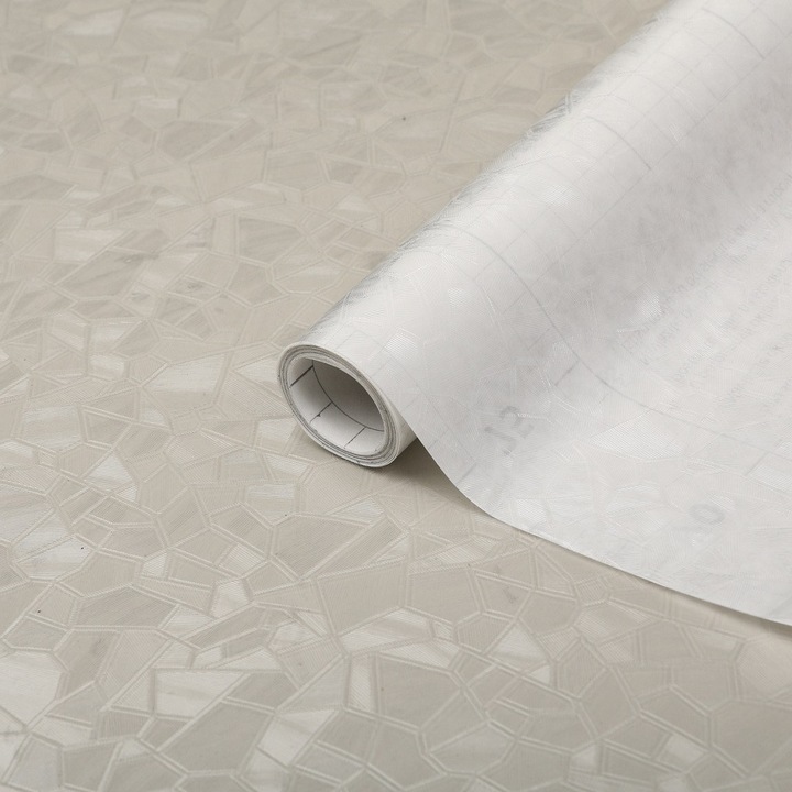Folie geam, fara adeziv, model forme geometrice, semitransparent, 45cmx1.5m, d-c-Fix, Splinter