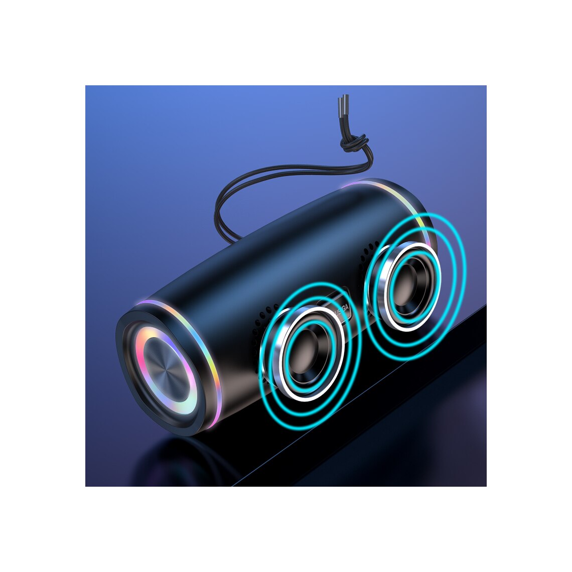 Boxa Portabila Kaku (KSC-614), BT 5.0, Colorful Light, 10W, TWS, Red ...