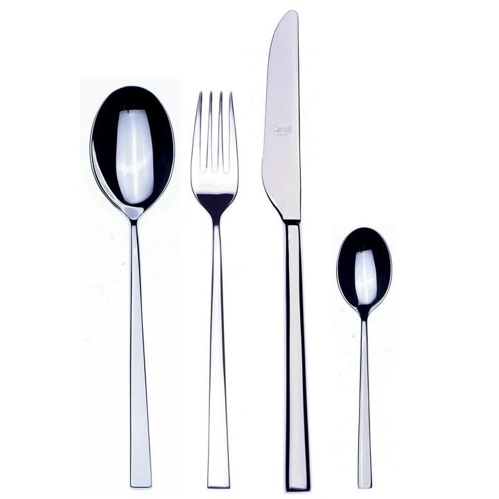 Set 24 tacamuri, Atena, Mepra, inox, argintiu