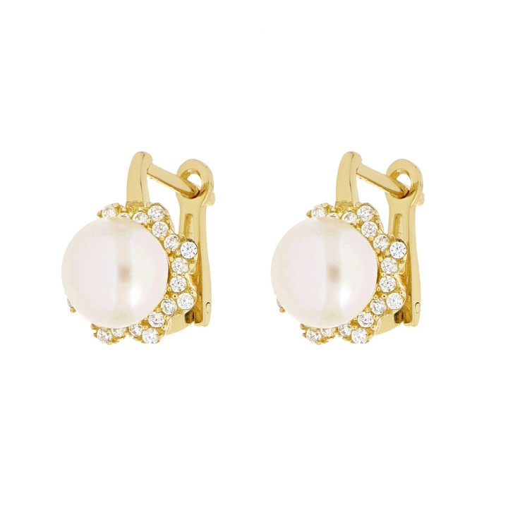 Cercei din aur galben de 14k