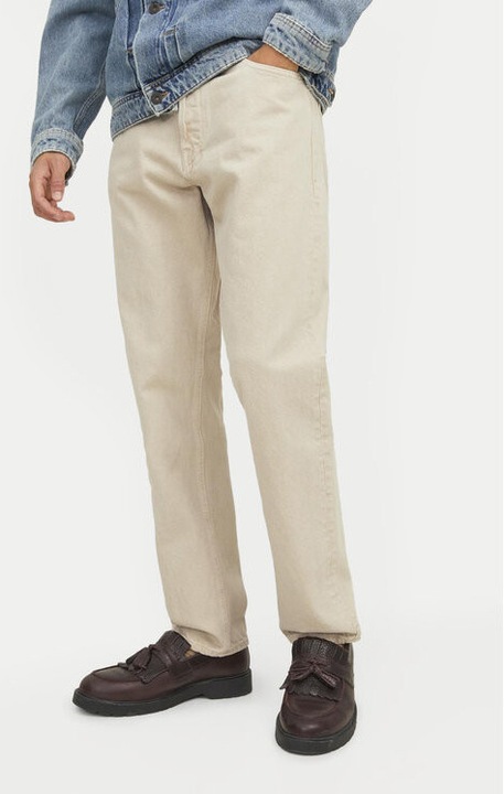 Мъжки дънки, Jack and Jones, 304516160, Памук, Бежов, Бежов