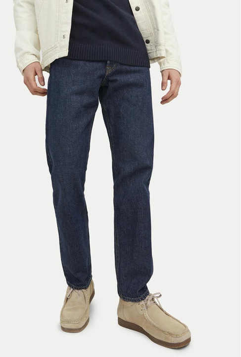 Férfi farmer, Jack and Jones, 304376115, Pamut/Pamut, Kék, Kék