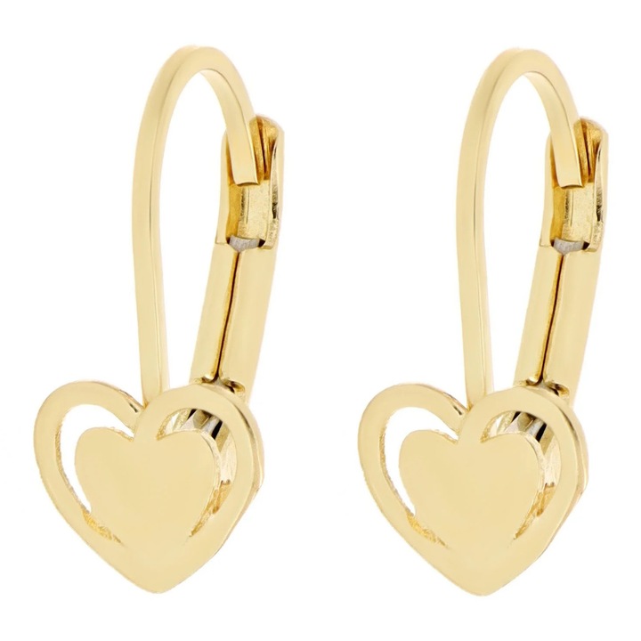 Cercei din aur galben de 14k