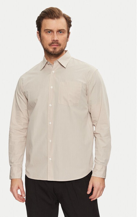 Férfi ing, Jack and Jones, 304801396, Biopamut/Pamut, Szürke, Szürke